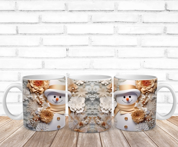 Cup with snowman motif 5